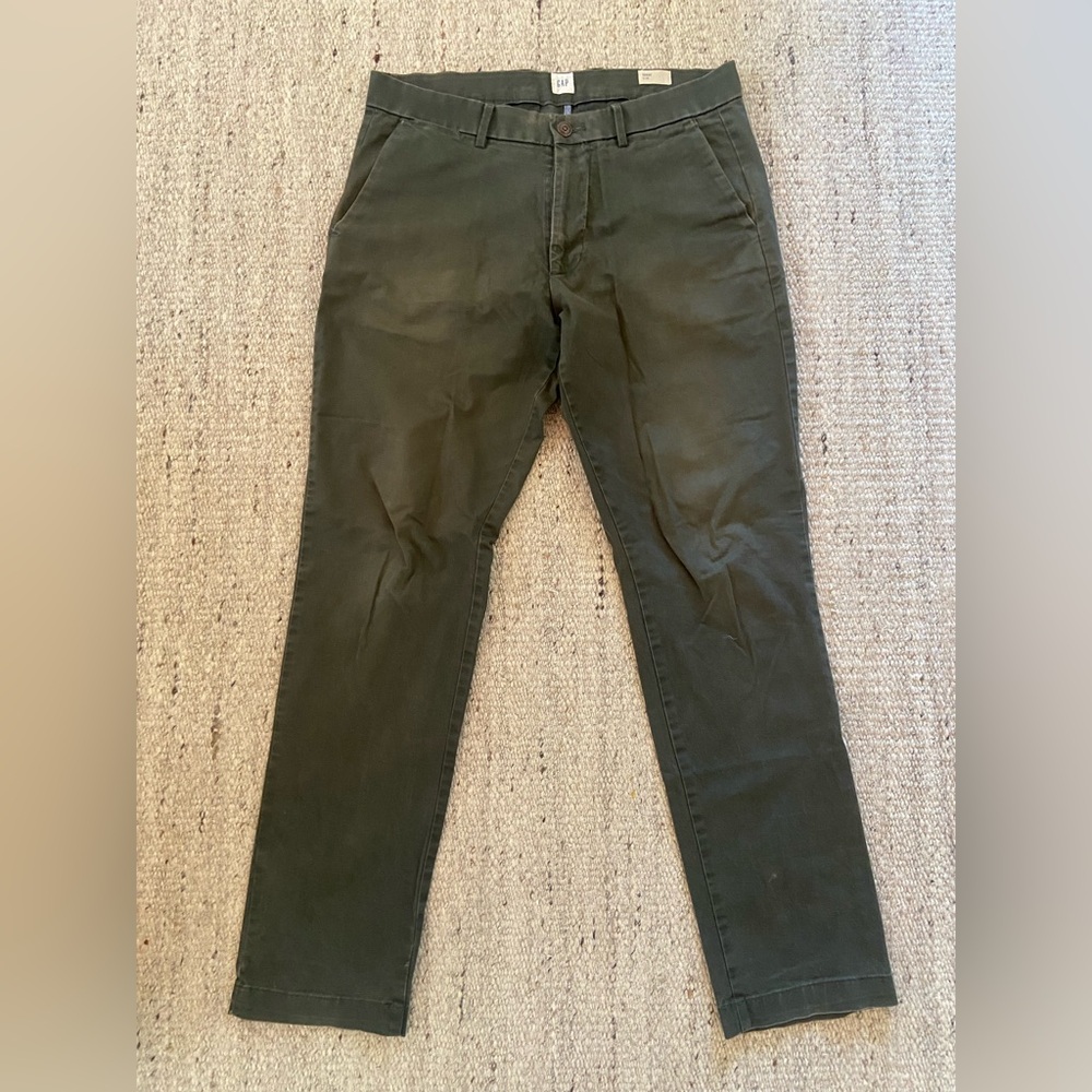 Gap 32x32 Slim muted green denim trousers/pants
